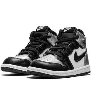 Nike Kids Black, White & Silver High-Top Sneakers